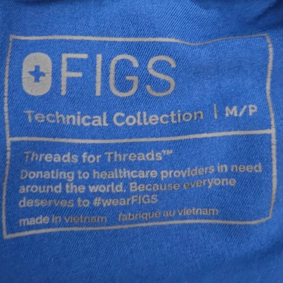 Figs Winning Blue Zamora Jogger Scrub Pants MP Medium Petite - Picture 4 of 7